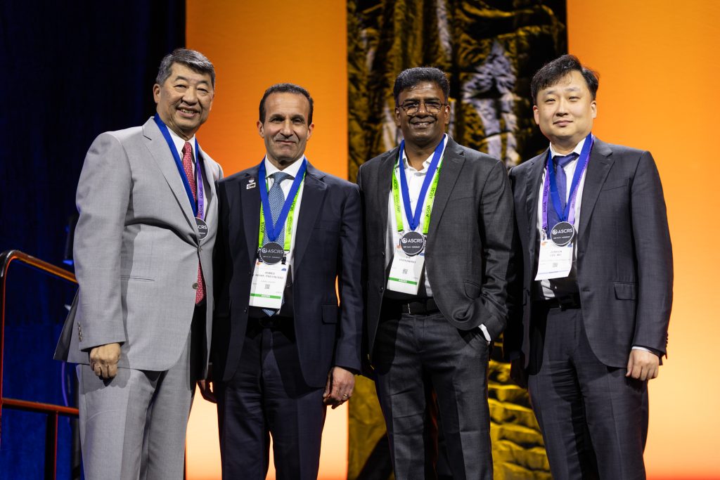 From left: Dr. Chang, Dr. Assaf, Dr. Vivekanand, and Dr. Lee were winners in the Get H.I.P. – Cataract symposium. Source: ASCRS