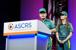 Dr. Weikert and his fellow, Dr. Harrover, describe a complex cataract case and are voted the winners of the category in the Phaco with the Stars symposium. Source: ASCRS